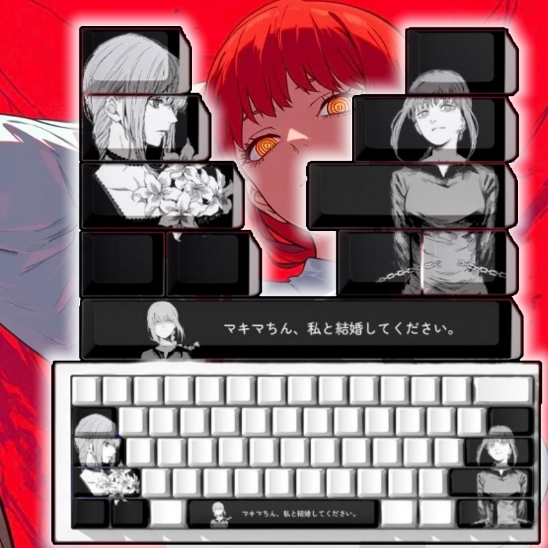 Gaming Accessories Gifts For Men - Keycaps a Tema Chainsaw Man Makima
