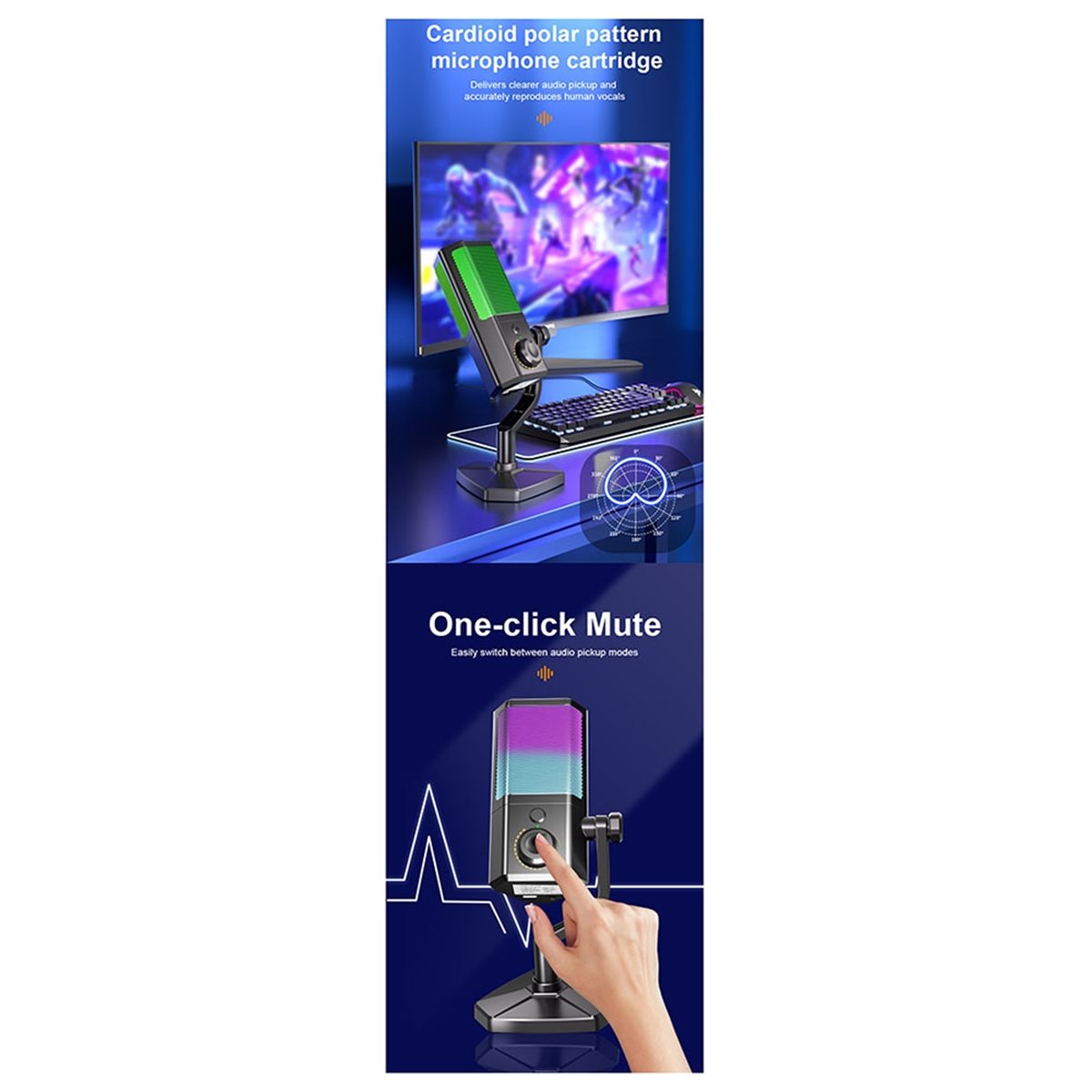 Gaming Accessories To Buy - Microfono RGB per Gaming, Esports, Streaming,