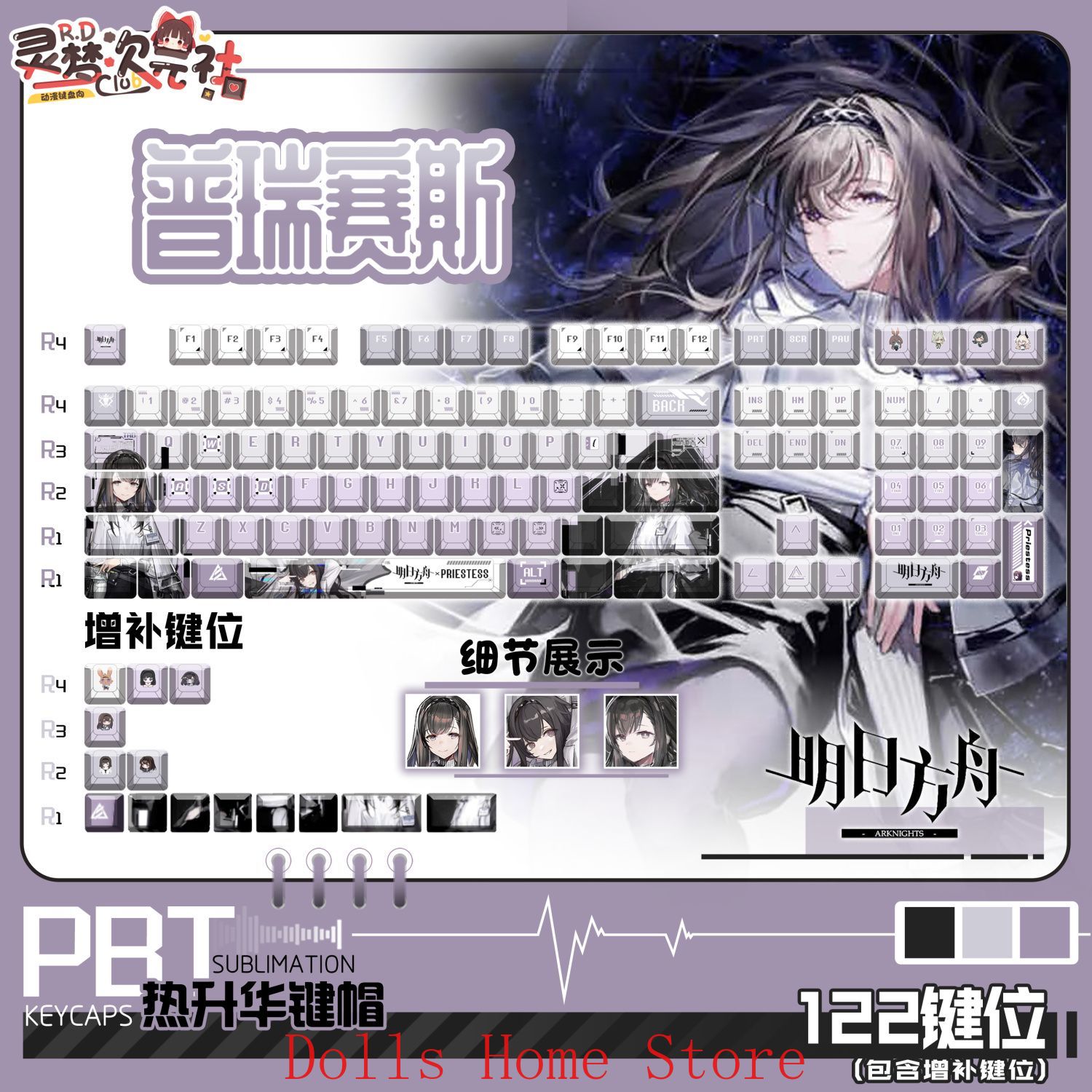 Keycap Anime Arknights Prieste - Gaming Accessories Korea recensione e prezzo