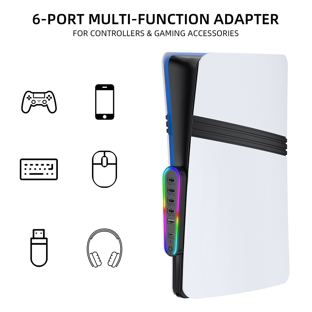 Hub USB a 6 Porte con Luce RGB - Gaming Accessories Rgb recensione e prezzo